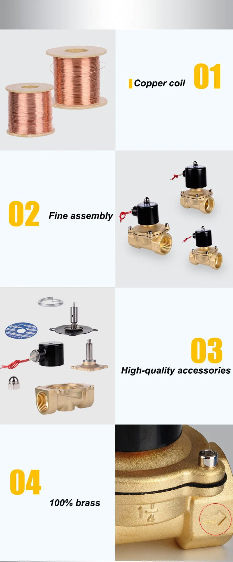 1/", 1/8", 1/", 3/4", ", 2", AC220V, DC12V/24 В Электрический электромагнитный клапан пневматический клапан для воды масла воздуха NC