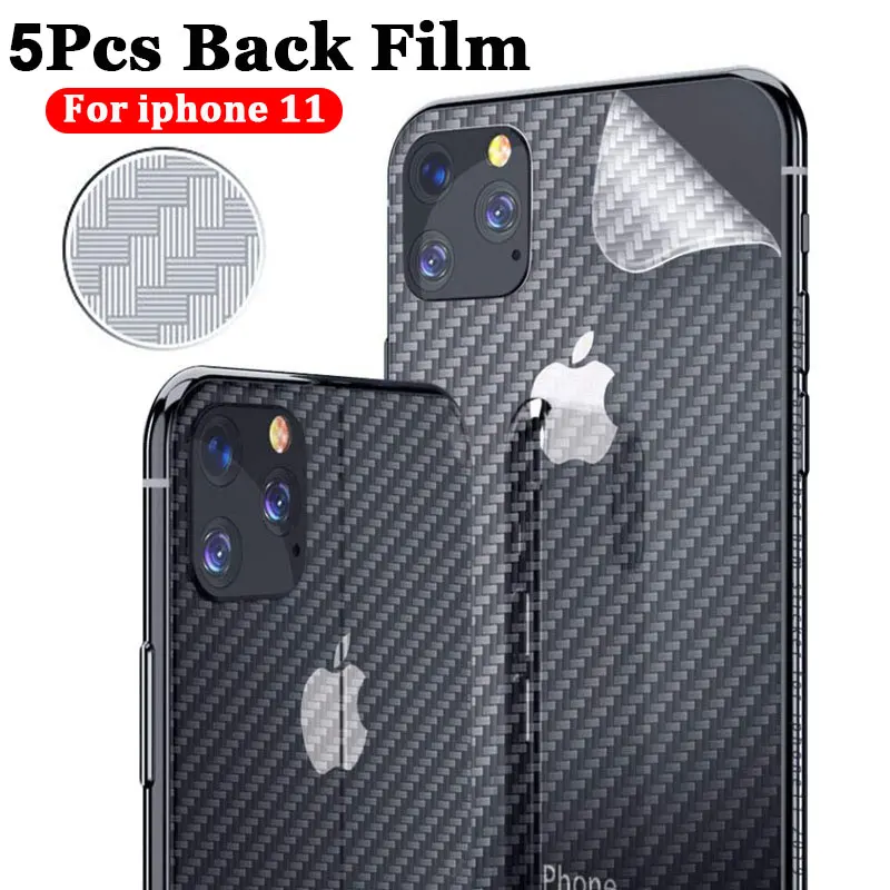 Наклейка пленка для iphone 11 Pro Max задняя защитная экрана X XR XS углеродное волокно