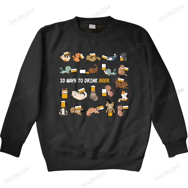 

men autumn sweatshirt high quality hoodies 20 WAYS TO DRINK BEER man long sleeve hoody unisex shubuzhi cotton hoodie for boys