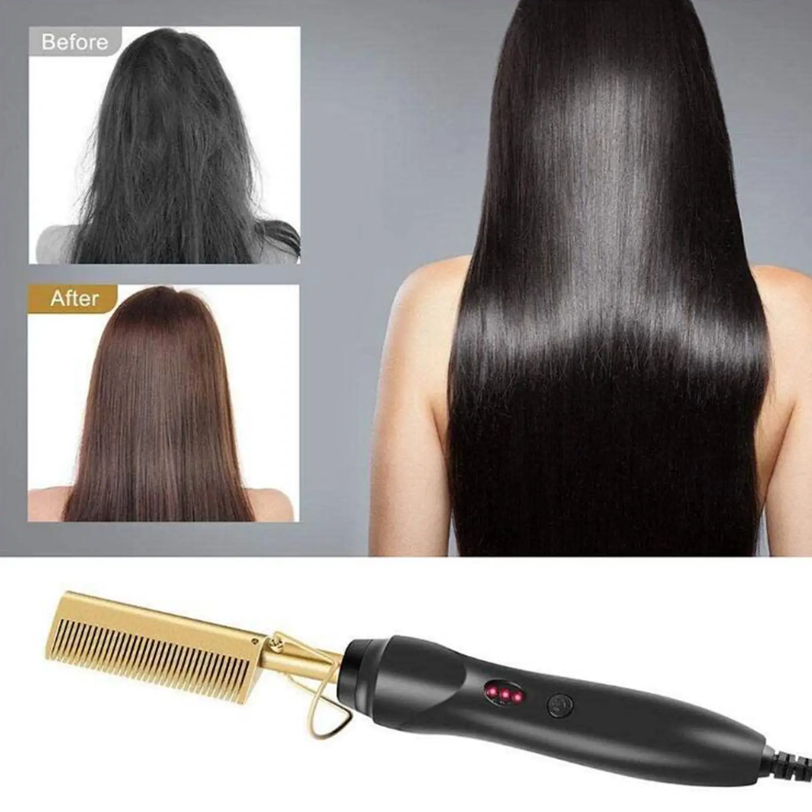 

Electrical Straightening Hot Comb Curling Iron Hot Hair Flat Iron EU