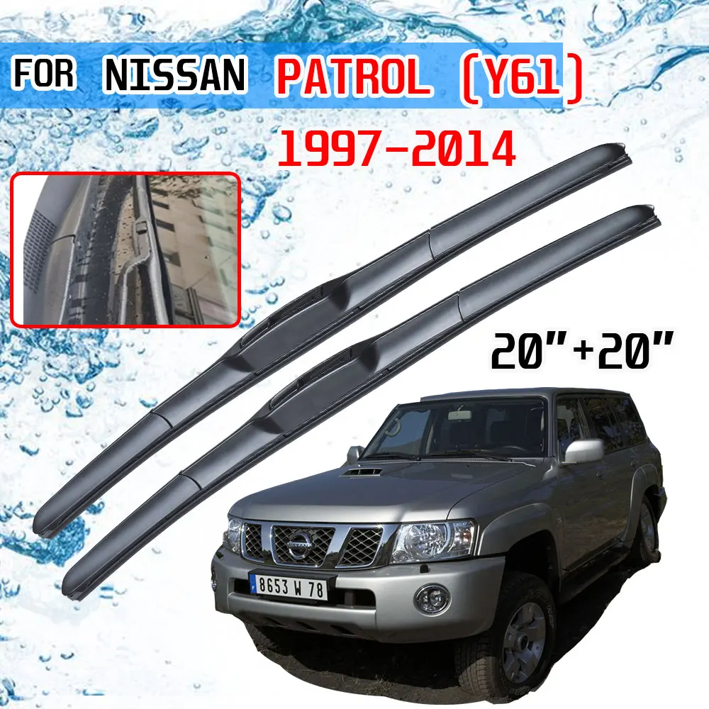 Щетки стеклоочистителя для Nissan Patrol Y61 1997 ~ 2014 аксессуары лобового стекла