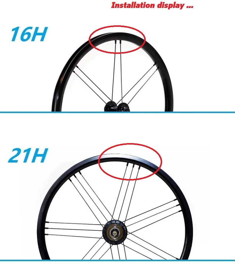 Litepro 349 Для обода Brompton 16x1-3/8 глянцевый черный алюминиевый сплав двойной обод 16-21