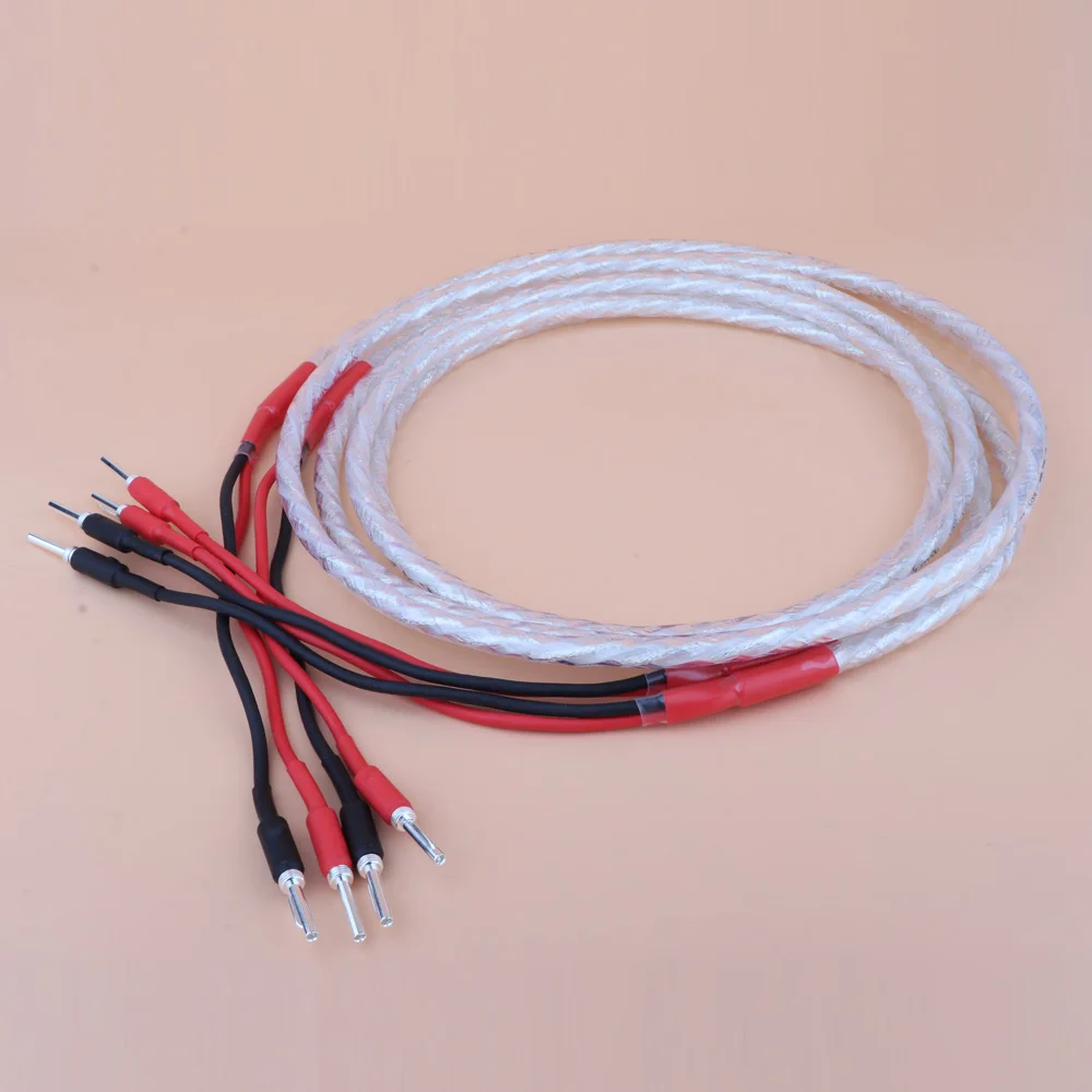 Hifi аудиофил посеребренный Банановый штекер AMP динамик кабель|Кабели VGA| |