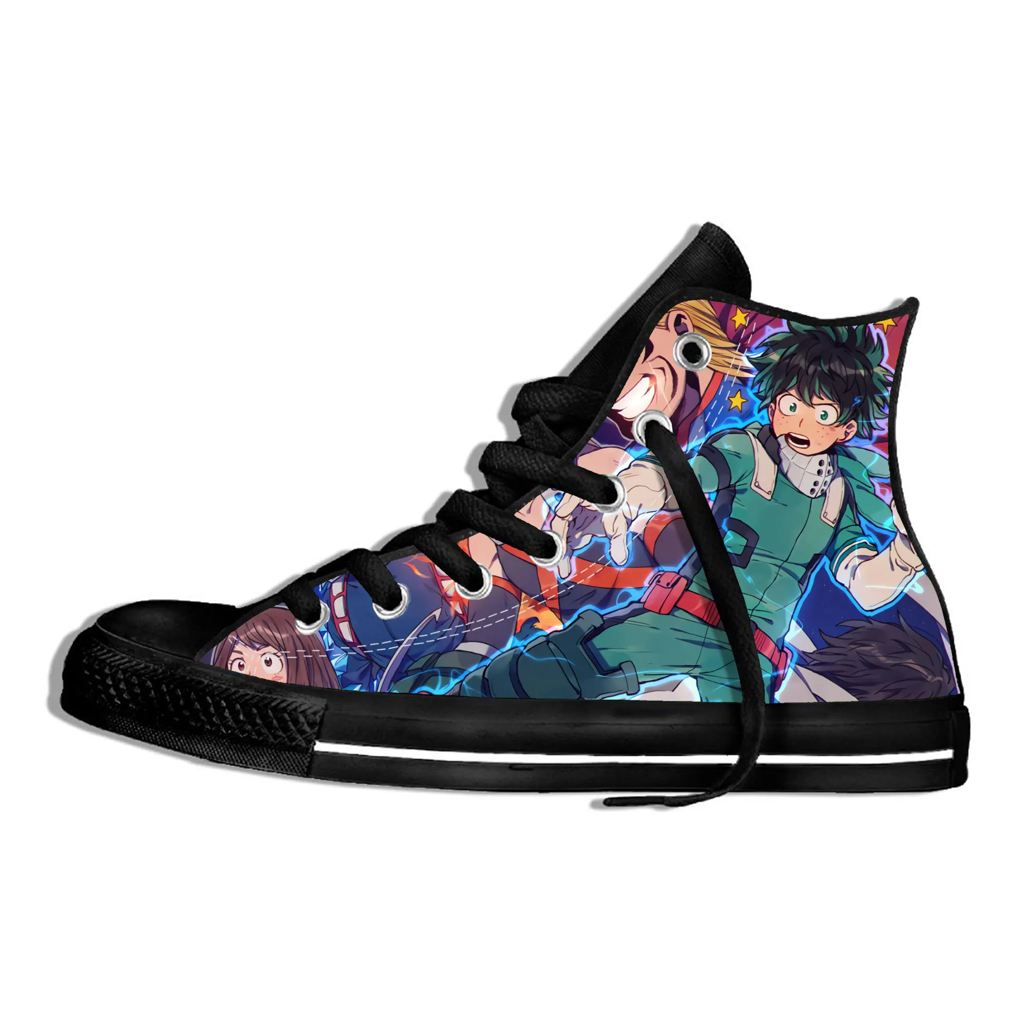 

Customized Woman Casual Canvas Shoes My Hero Academia Independent Design Cartoon Style Women Breathable Custom Shoes