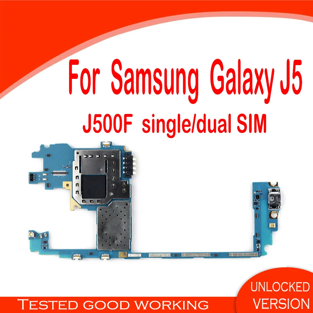 J500F оригинальная материнская плата для Samsung Galaxy J5 Одиночная/двойная SIM