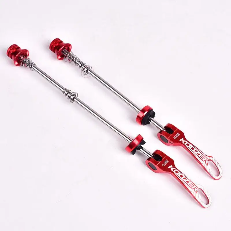 KOOZER 2Pcs Aluminium Alloy Bicycle Wheel Hub Skewers Quick Release Road Mountain Bike Front &amp Rear Skewer Bolt Lever Axle | Спорт и