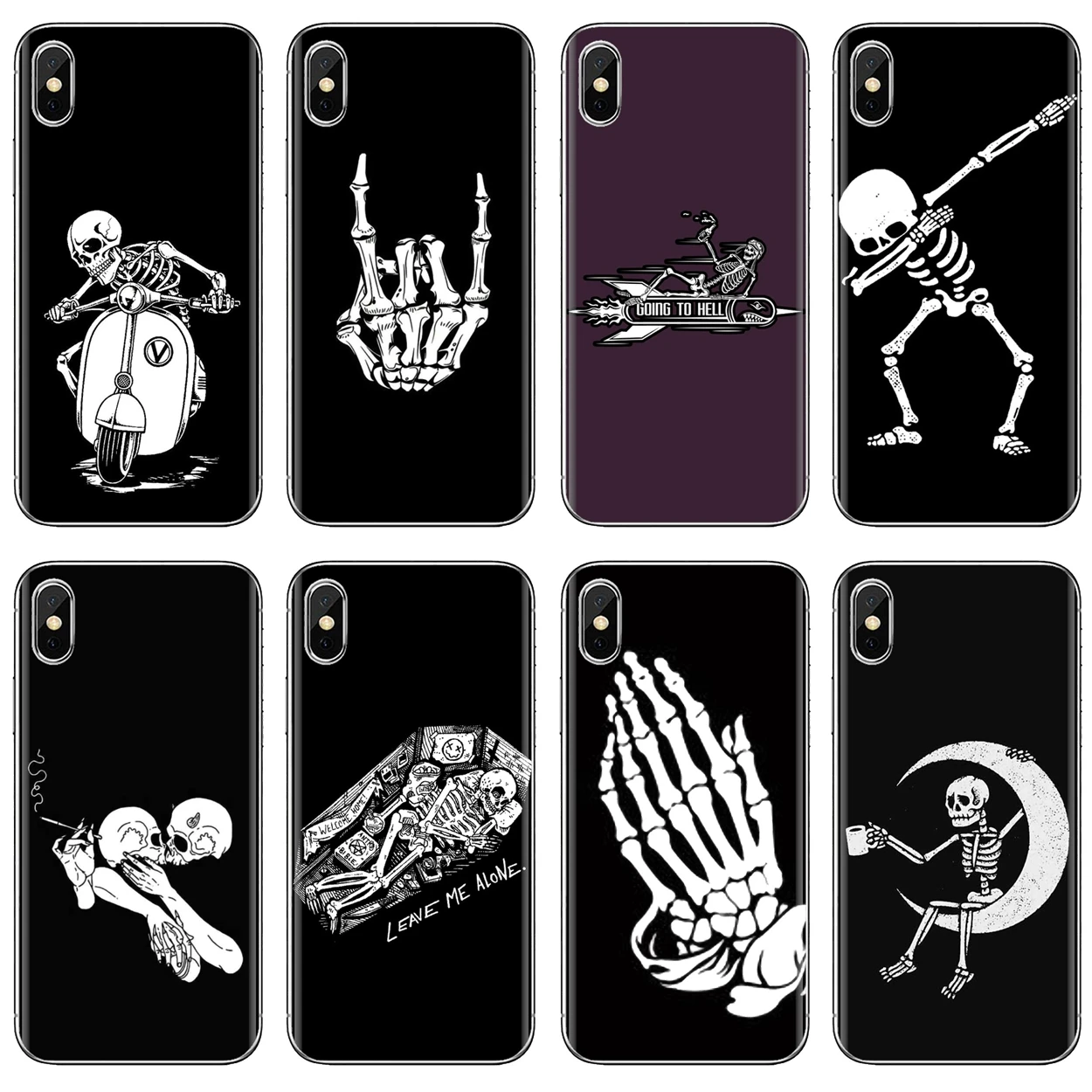 Мягкий чехол для телефона Samsung Galaxy A3 A5 A7 A9 A8 Star Lite A6 Plus 2015 Spooky Skull Funny Dance Skeleton |