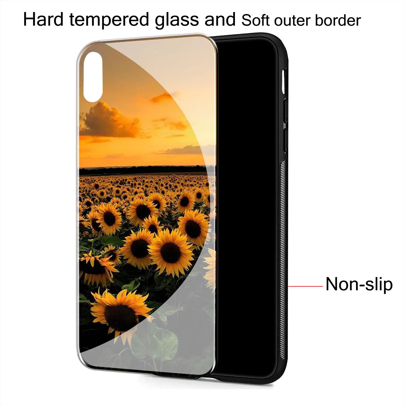 Чехол с подсолнухами и цветами цветной чехол из закаленного стекла для телефона