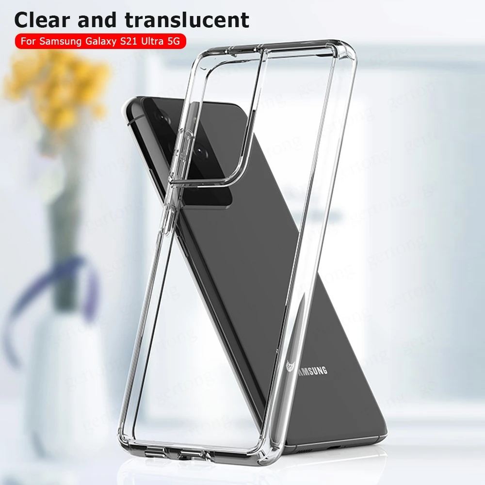

For Samsung Galaxy S21 S21 Ultra F62 A12 A42 A52 A72 S20 FE Case Clear Silicone Cover Soft-Touch Back Protective Housing S21Case