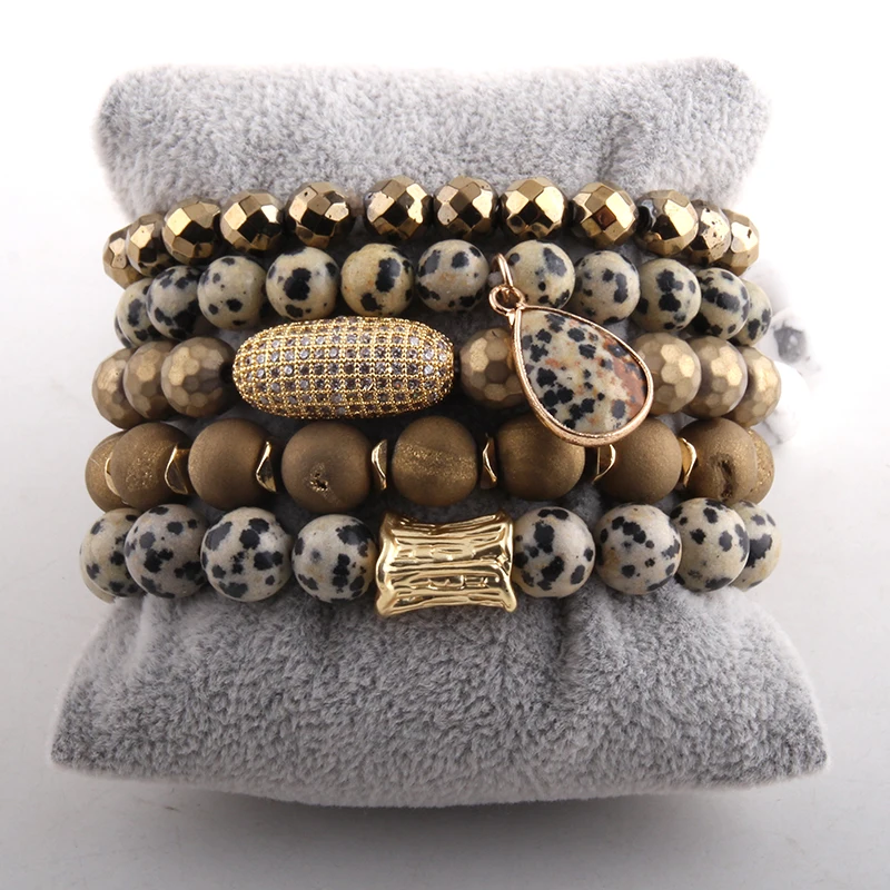 MOODPC модные ювелирные изделия Красивый Магнитный далматинский браслет набор из