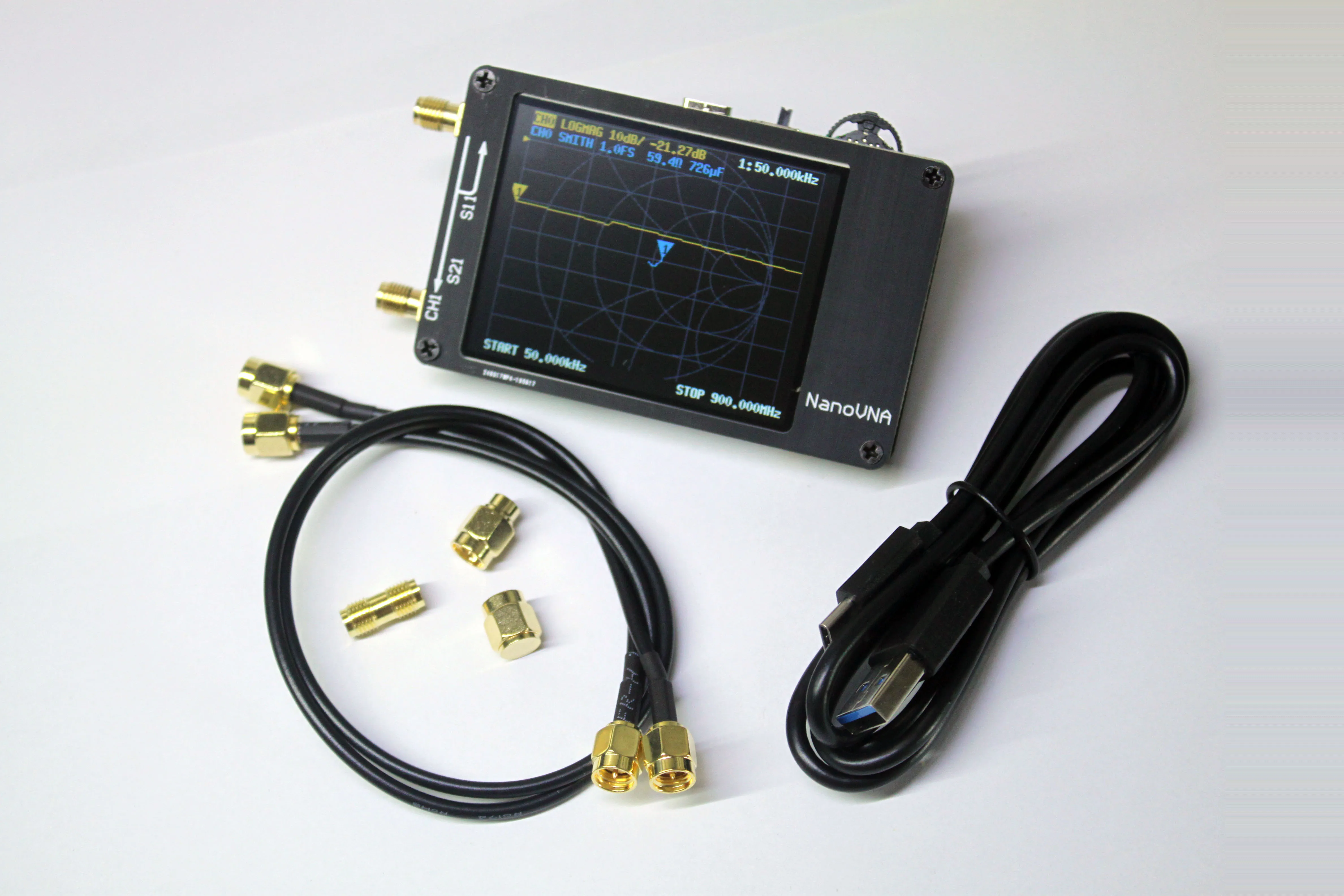 Новый 2 8 дюймовый ЖК дисплей NanoVNA ВЧ ОВЧ UHF UV Векторный анализатор цепей антенна +