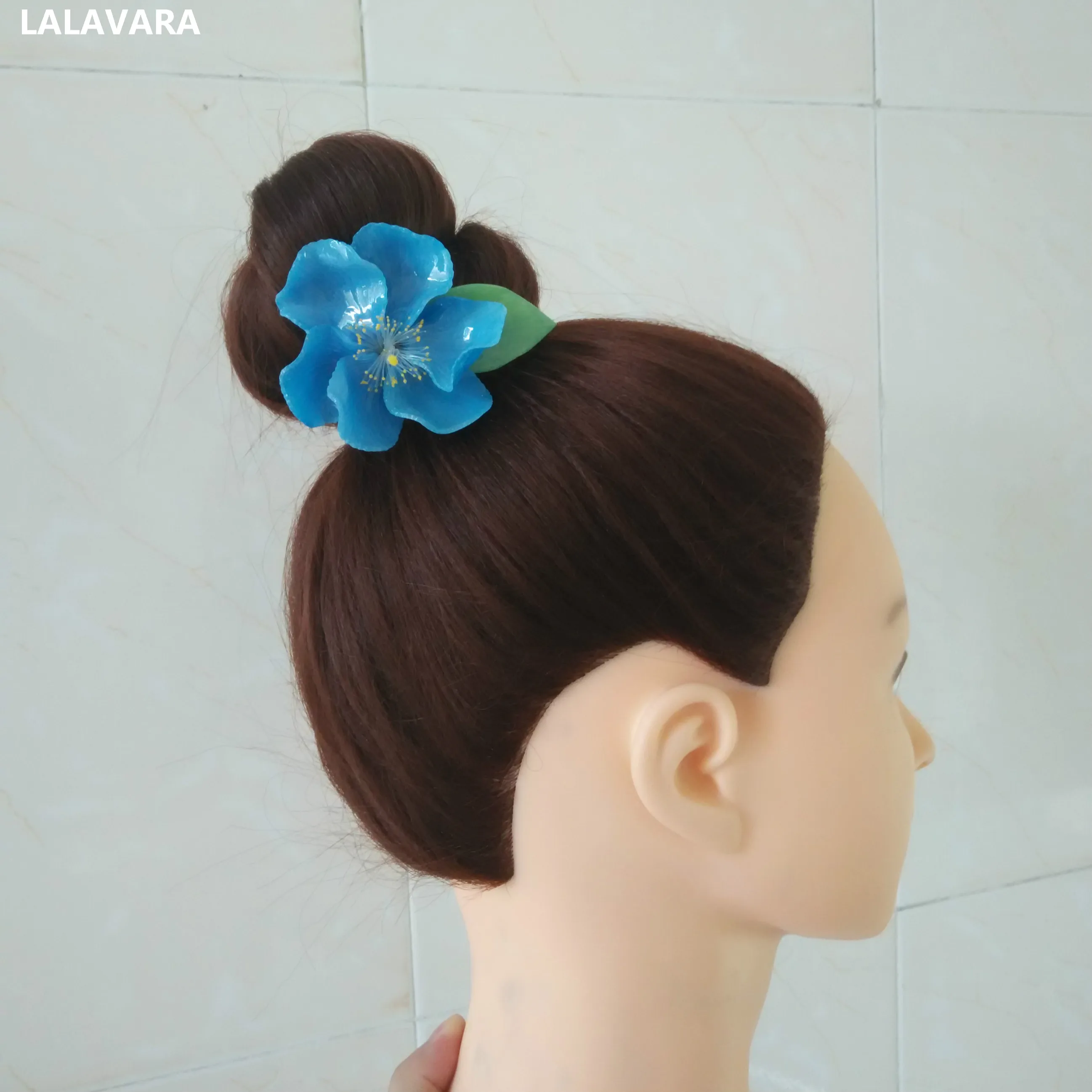 LALAVARA изготовление под заказ с голубыми цветами заколки для волос свадебные