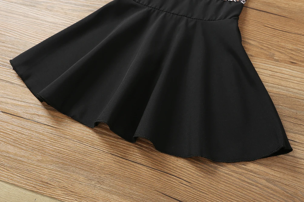 Leopard 2019 Summer New Fashion Baby Girls Kid Short Sleeve T-shirt Patchwork Dress Dresses Princess TUTU dress | Детская одежда и