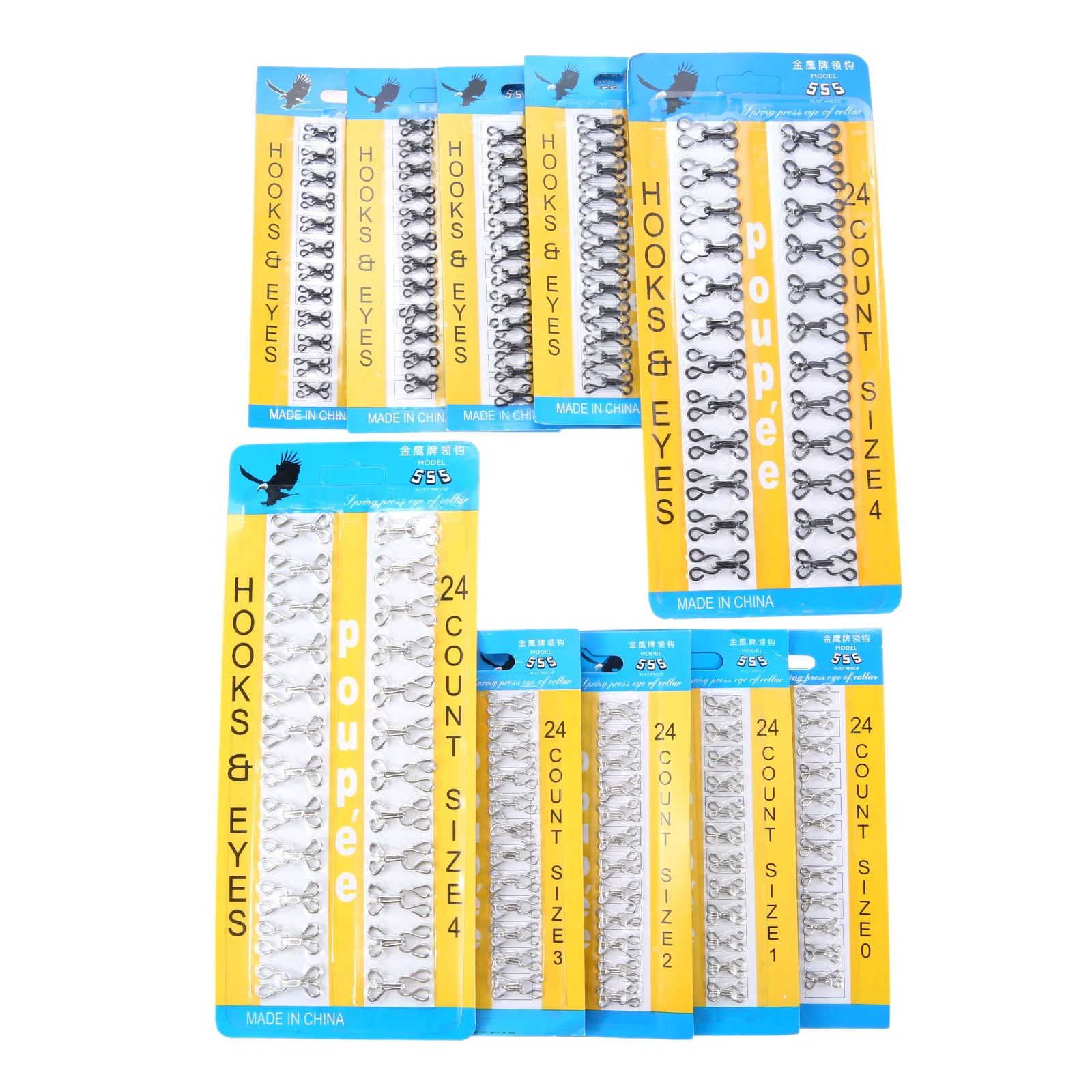 2 пакета (ов) крюк и глаз застежка металлическая пряжка с кнопкой для костюм