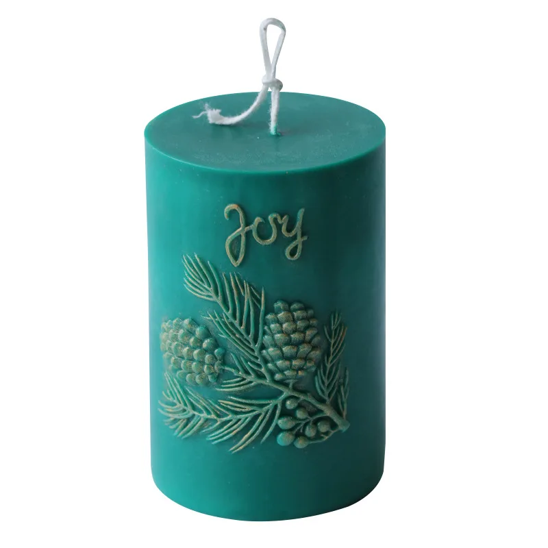 

Baking Accessories Cylindrical Silicone Candle Mold Pine Cone Relief Resin Mold Candle Making Supplies Baking Accessories