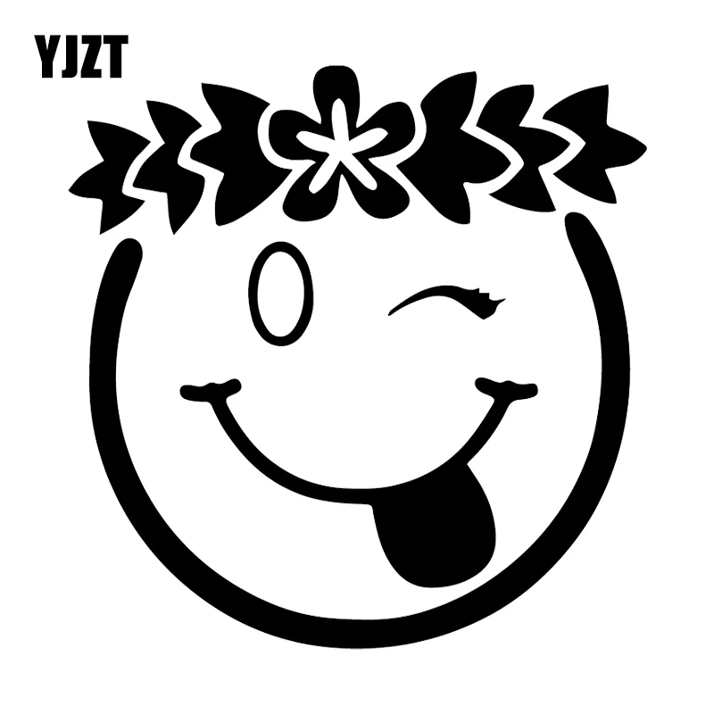 YJZT x см гавайская смайлика наклейка на окно багажник декоративная для автомобиля