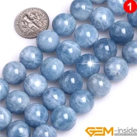 natural stone blue aaa grade aquamarines round bead for jewelry making strand 15 inch diy bracelet necklace jewelry beads 6mm 8m