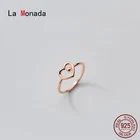 Ла Monada 52-58 мм Сердце кольца для женщин 925 серебро минималистский и регулируемым размером до мизинца, станет прекрасным кольцо женский для девочек серебро 925 ювелирные изделия