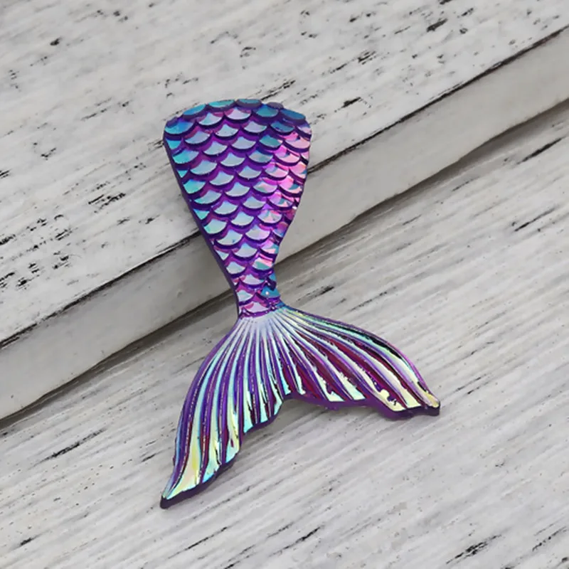 DoreenBeads Русалка из смолы Рыба/дракон весы украшения фиолетовый AB Цвет DIY модные