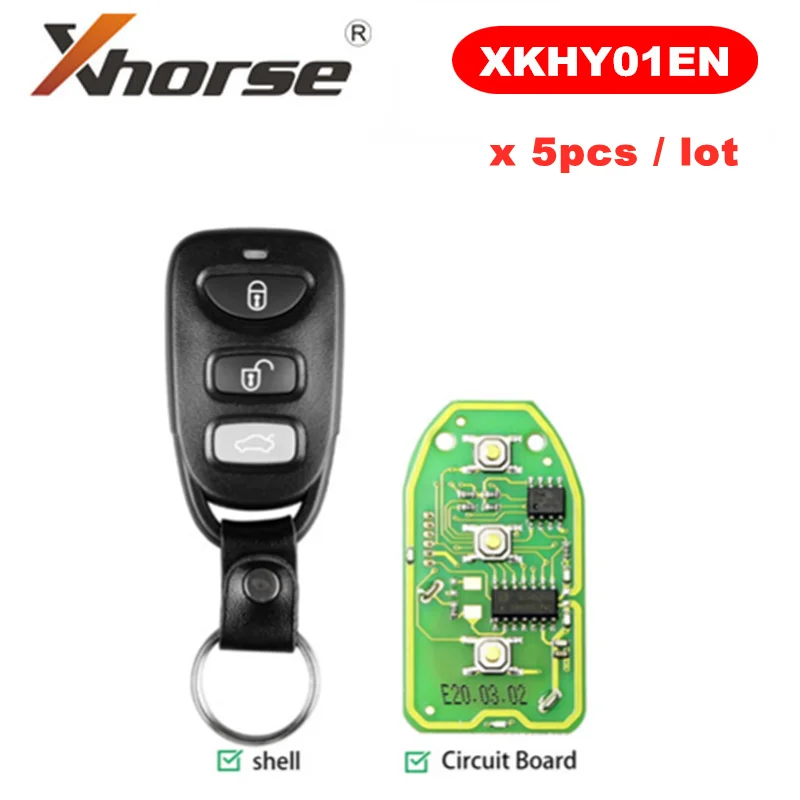XHORSE XKHY01EN для Hyundai универсальный дистанционный ключ 3 + 1 кнопка английская версия 5