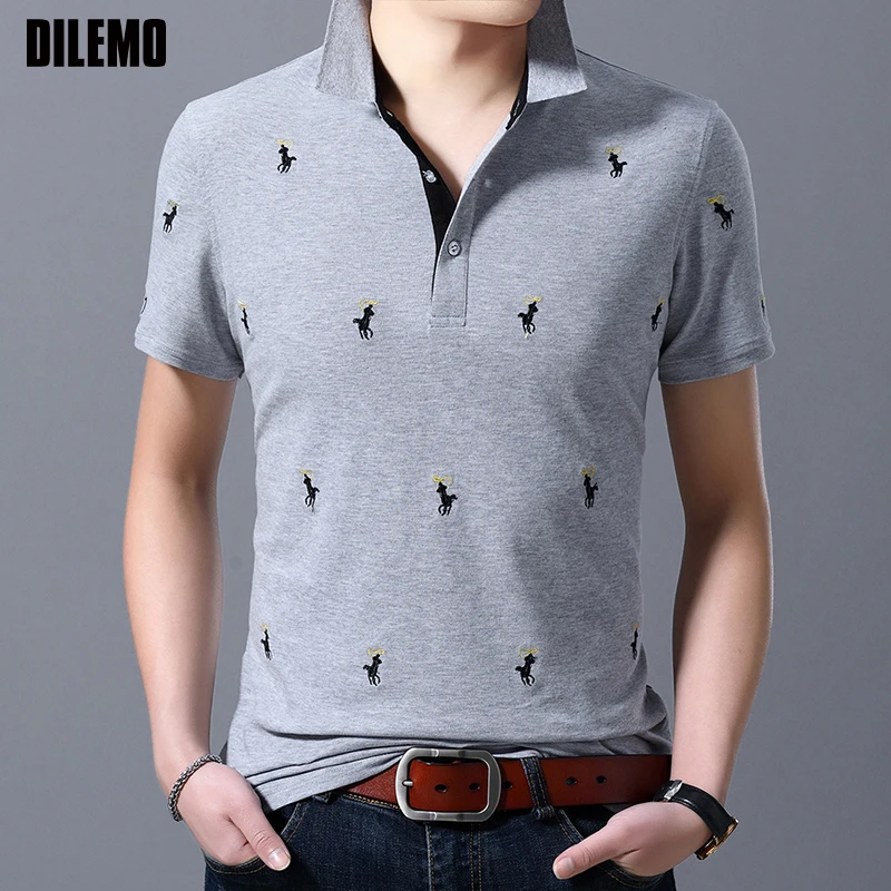 

Top Grade New Summer Brand Mens Designer Embroidery Plain Polo Shirts With Short Sleeve Casual Tops Fashions Men Clothing 2021