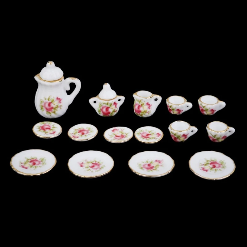 15 шт. миниатюрные фарфоровые тарелки для кукольного домика | Игрушки и хобби