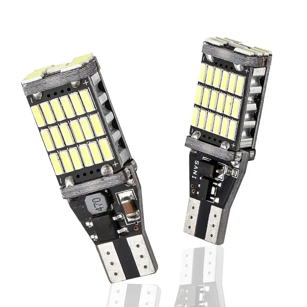 

T15 W16W 921 Super Brilhante de Alta Potncia 45 SMD 4014 LED Canbus Sem ERRO Luzes de Reserva de Backup de Carro Lampada