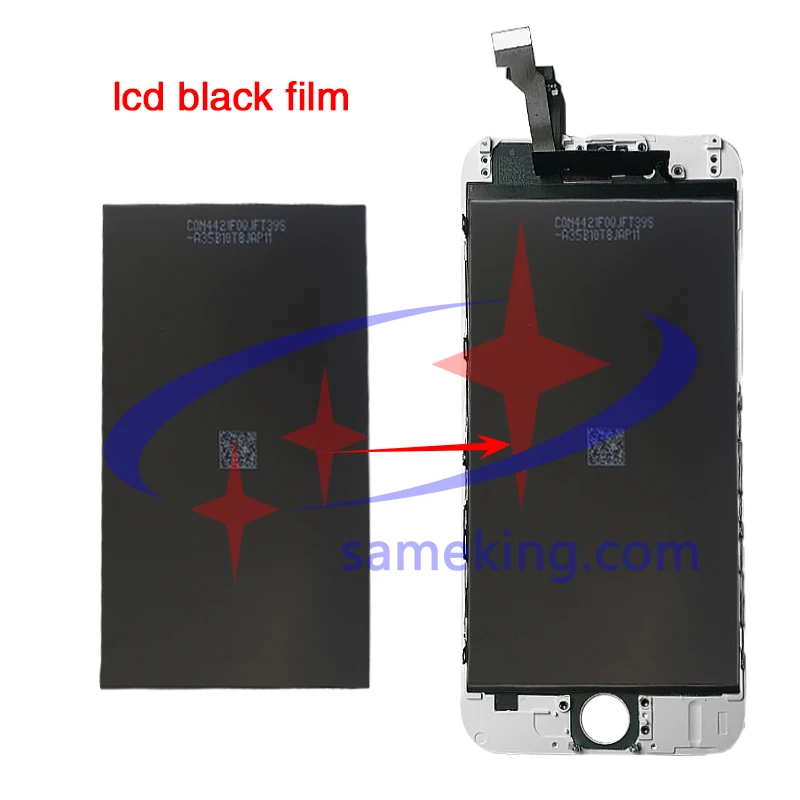 

100 шт. в партии, подсветка, черная наклейка, пленка для iphone6, наклейка на заднюю панель с защитой от царапин, защитная пленка для ЖК-дисплея, хо...