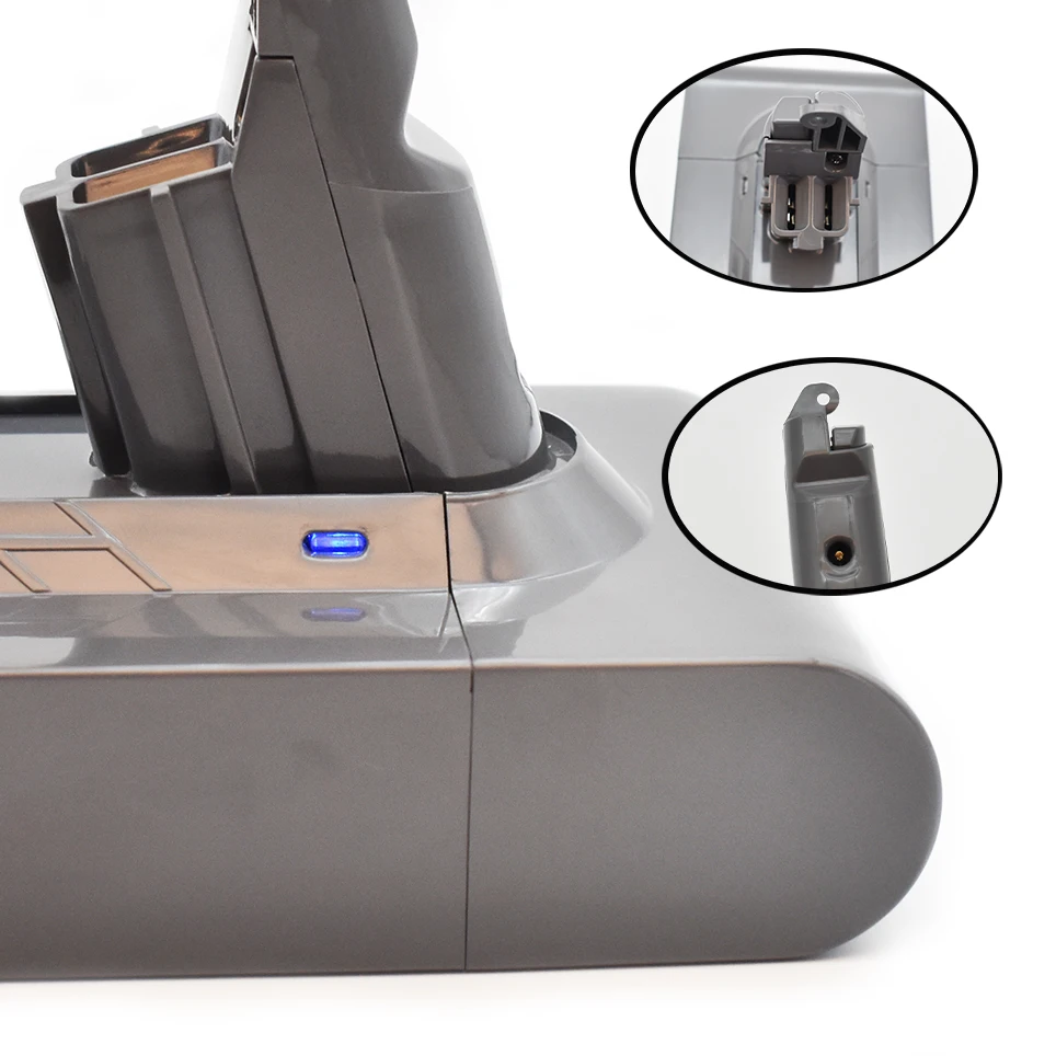 

21.6V 12.8Ah Replacement Battery for Dyson Li-ion Vacuum Cleaner SV09 SV07 DC58 DC62 DC74 V6 965874-02 Animal Battery+Charger