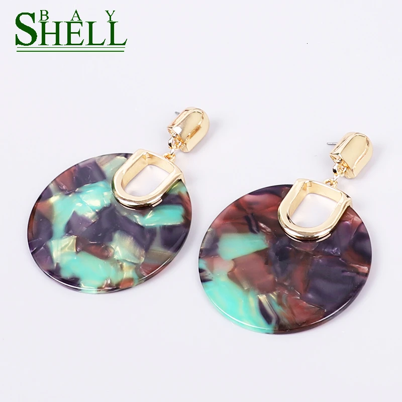 Модные Серьги Shell Bay ювелирные изделия для женщин милые серьги радужные звезды