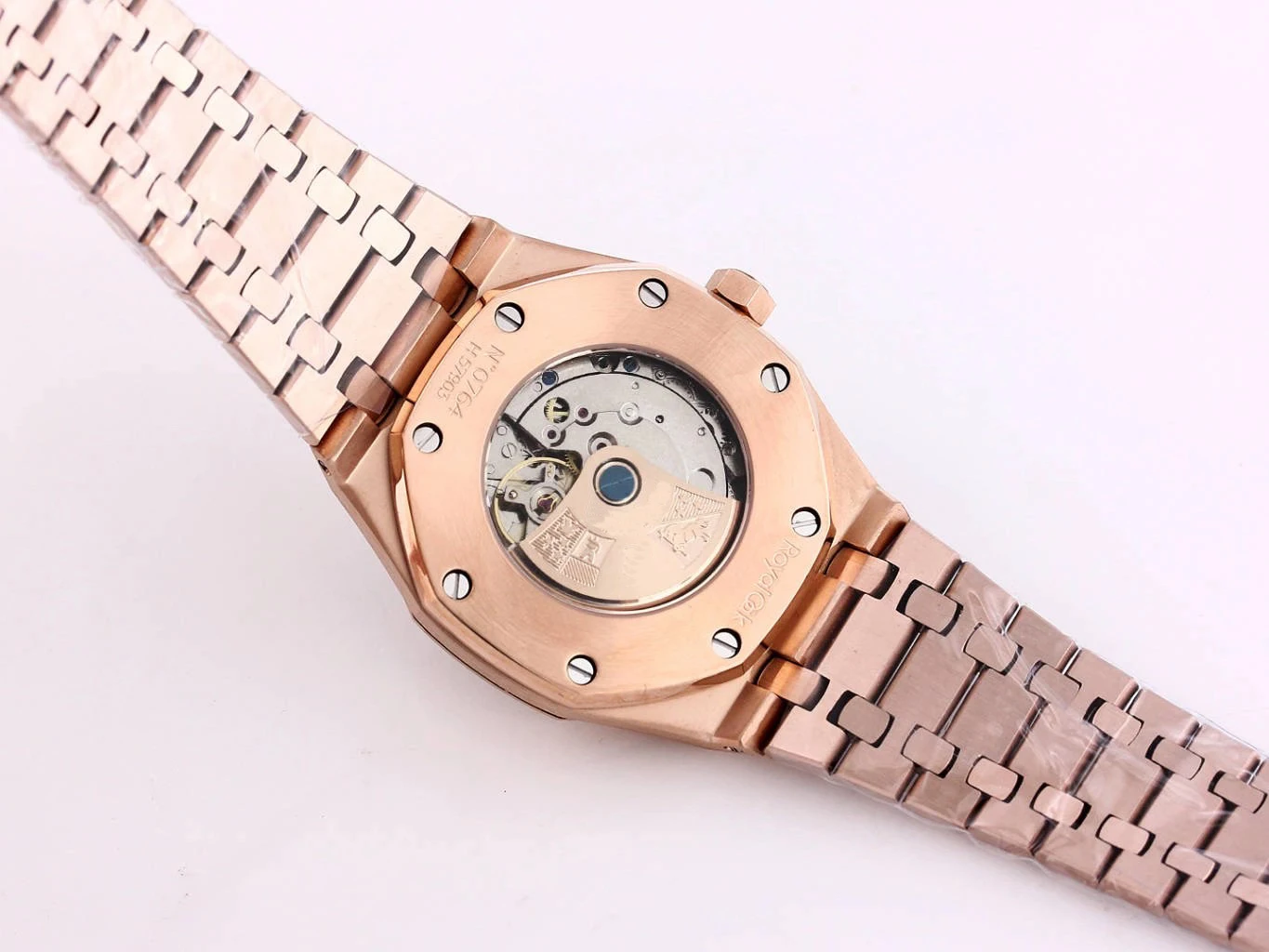 

2021 New Classical Automatic Mechanical Rose Gold Black Blue 2 Hands White OAKS Men Sapphire Stainless Steel Royal Limited Watch
