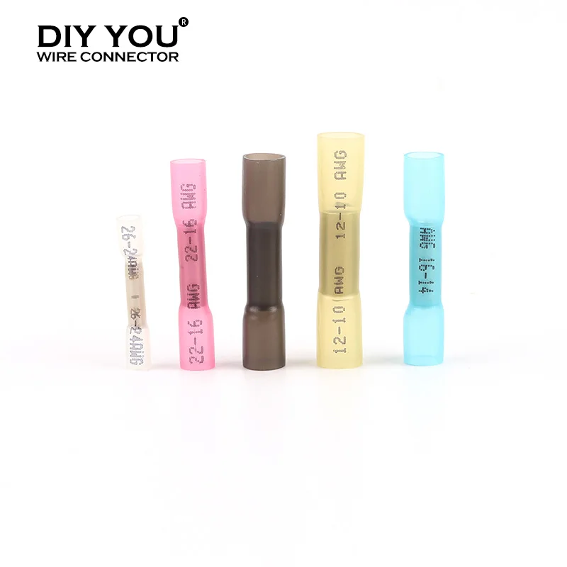 Термоусадочные соединители для стыковых проводов 10/30/50 шт. AWG 24-10 0 3-мм 2