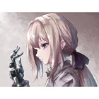 5D алмазная живопись сделай сам, искусство, фиолетовая Evergarden, полностью круглая дрель, японское аниме, ролевые картины, вышивка крестиком, Настенный декор