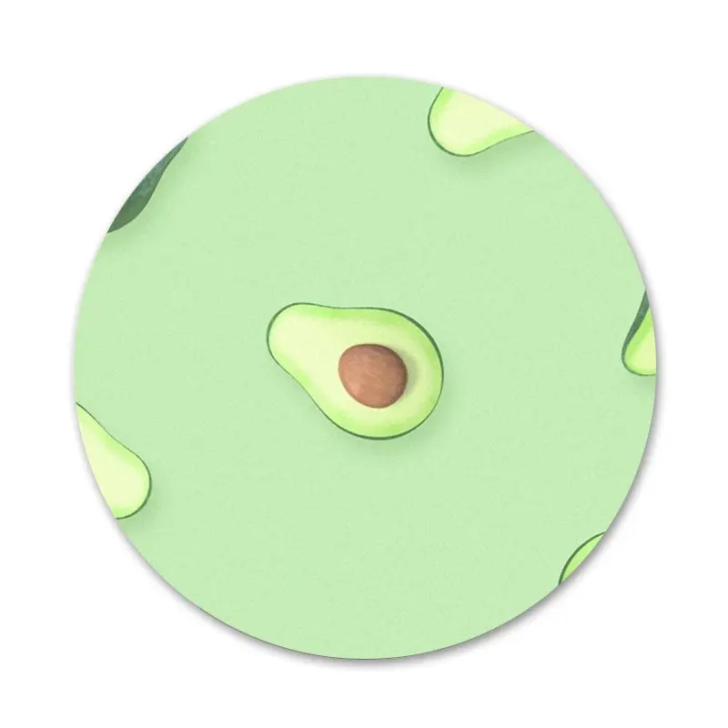 58 мм милые Мультяшные значки авокадо Значки Металлические для фотографий | Дом и