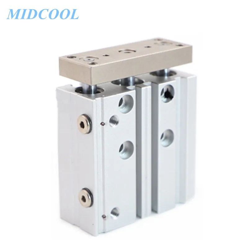 Воздушный цилиндр серии TC TCL диаметр цилиндра 20 мм TCL20 трехштоковый