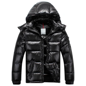 The King Of Down Jackets Men Hooded Winter Down Jacket Long Sleeves Detachable Hat 90% White Duck Down Filling Warm Casual Coat
