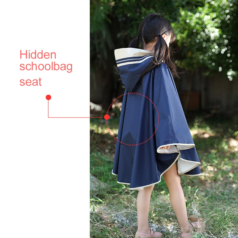 

Children's Raincoat Three-dimensional Students with Schoolbags Poncho Raincoat Outdoor Hiking Travel Children's Rain Gear