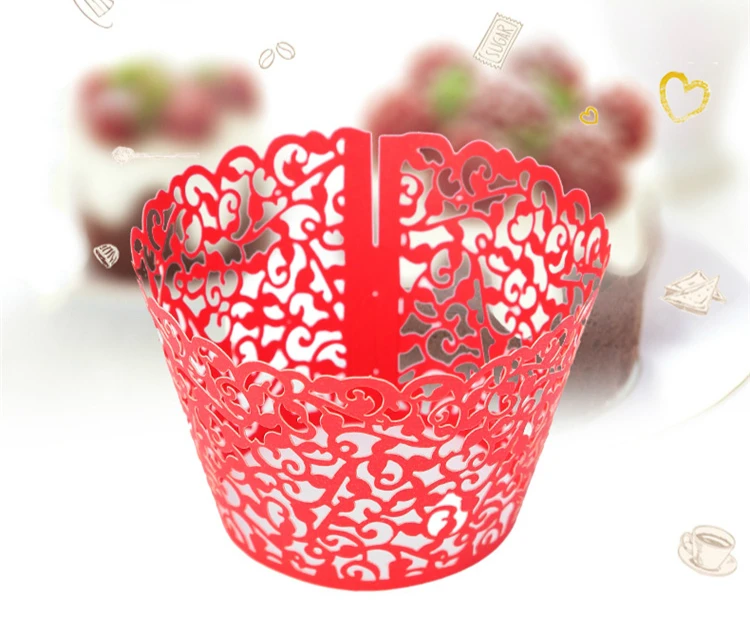 50 шт. Лазерная резка Кекс обертывание pers Декор Свадьба День Рождения Вечеринка