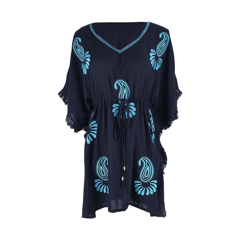 Купальник с вышивкой свободная туника топ платье для отдыха | Женская одежда