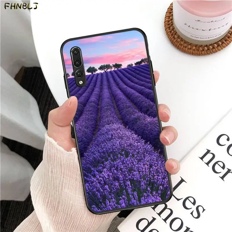 Фиолетовый акварельный цветок Одуванчик Лотос Лаванда чехол для телефона huawei