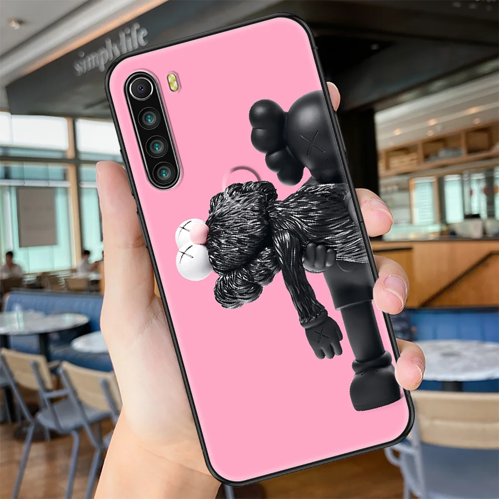 

Fashion kaw Brand Phone case For Xiaomi Redmi Note 7 7A 8 8T 9 9A 9S 10 K30 Pro Ultra black painting shell trend bumper silicone