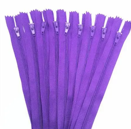 VIOLET 100 шт. нейлоновые молнии, Bantoye 8 дюймов красочные швейная молния поставки для портновский пошив ремесел, 20 разных цветов - Цвет: VIOLET