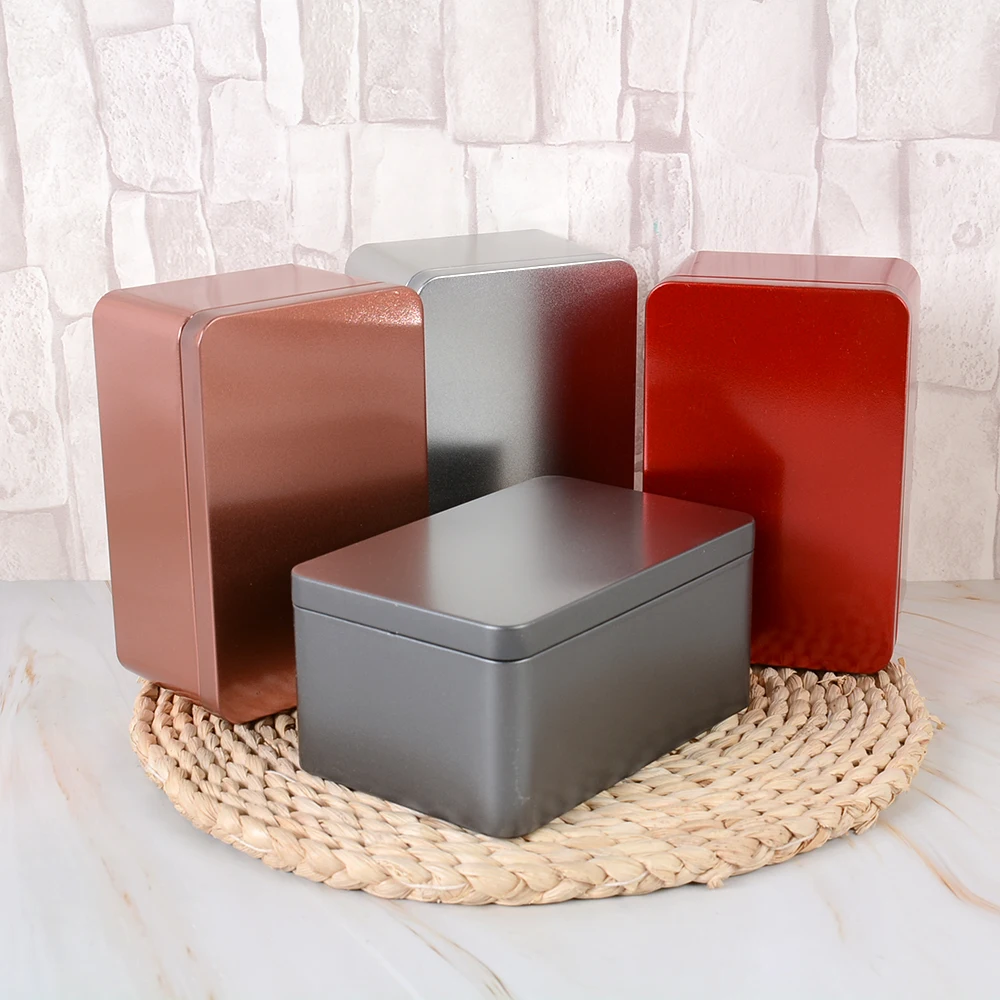 Металлическая коробка для хранения 125 г квадратные железные жестяные коробки