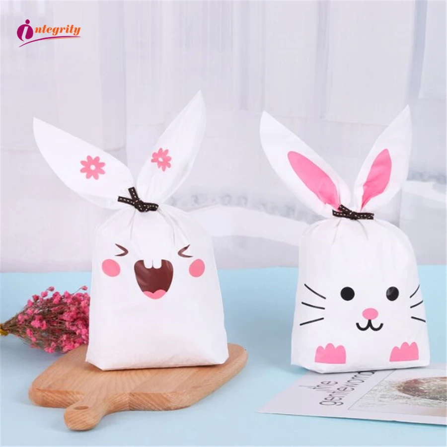 10 шт милый с кроличьими ушами для печенья подарочный пакет пасхального украшения