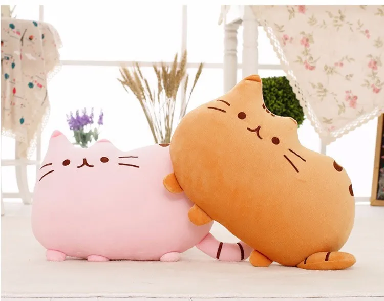 Kawaii кошка подушка с молнией только кожа без PP Хлопок бисквиты плюшевые животные куклы игрушки большой наволочка Peluche подарок
