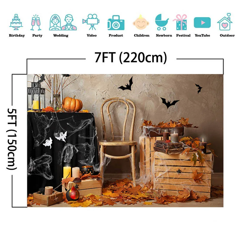 Осенний урожай тыквы фон в виде кленового листа паутина Декор счастливый для