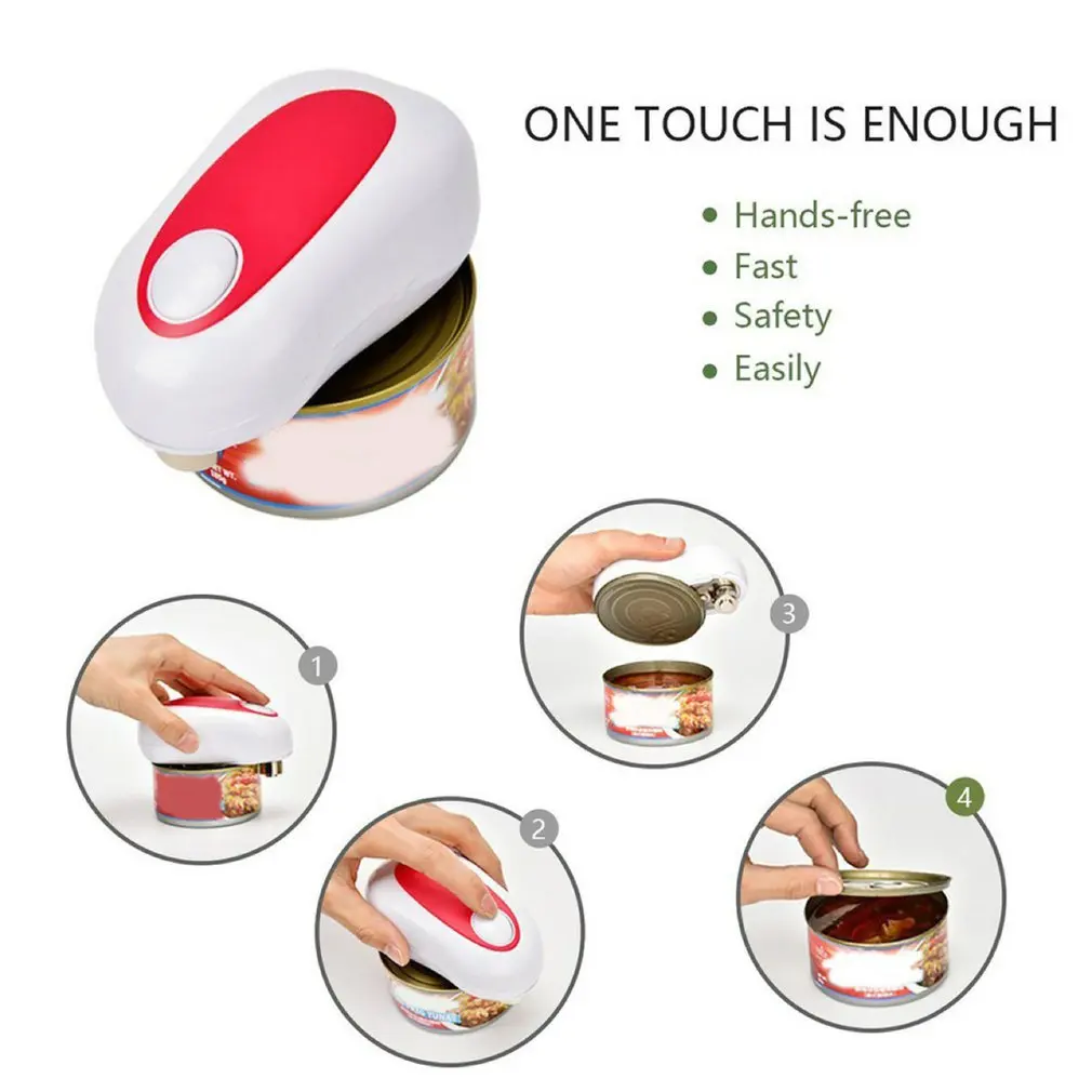 

Lightweight Electric Can Opener No Sharp Edges Food Safe Kitchen Tool Ergonomic Design Electric Can Opener