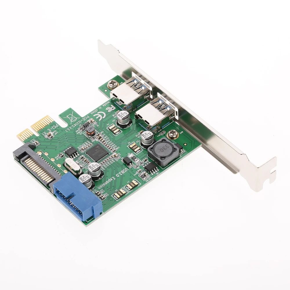 Высокоскоростной до 5 Гбит/с 2 портовый USB 3.0 PCI E Express 19 контактный USB3.0 15 разъем SATA