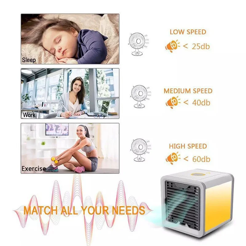

USB Portable Air Conditioner 3 Gear Personal Space Air Cooling Fan Portable Air Conditioner FanAir Conditioner Air Cooler Fan