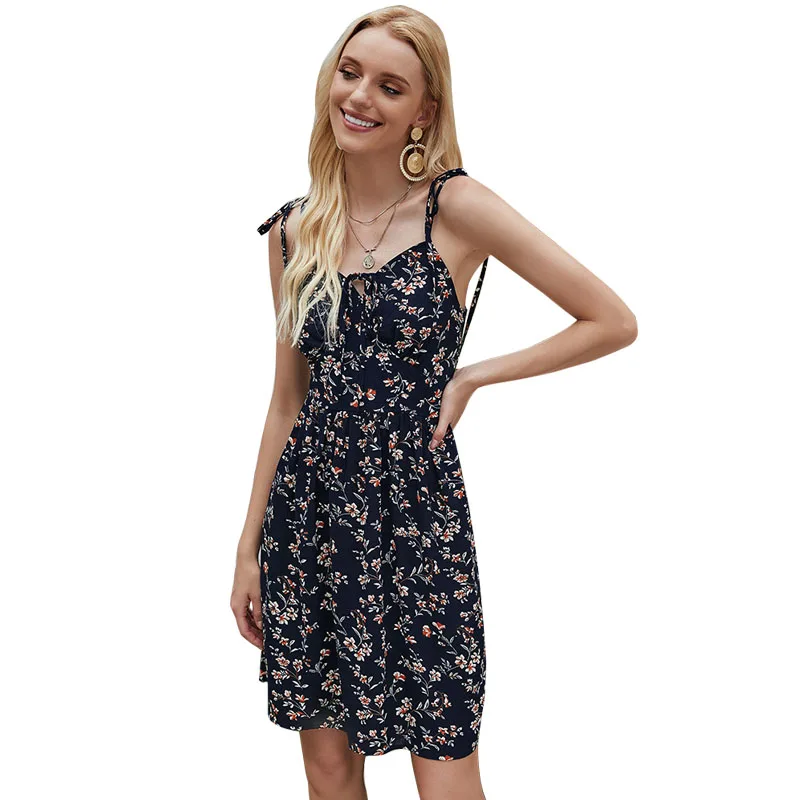 Женское платье с открытыми плечами и цветочным принтом повседневное пляжное